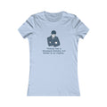 JFK Thousand Fathers Women's Fitted Tshirt (IW Blues Logo) - Sweet Baby Jeez Teez