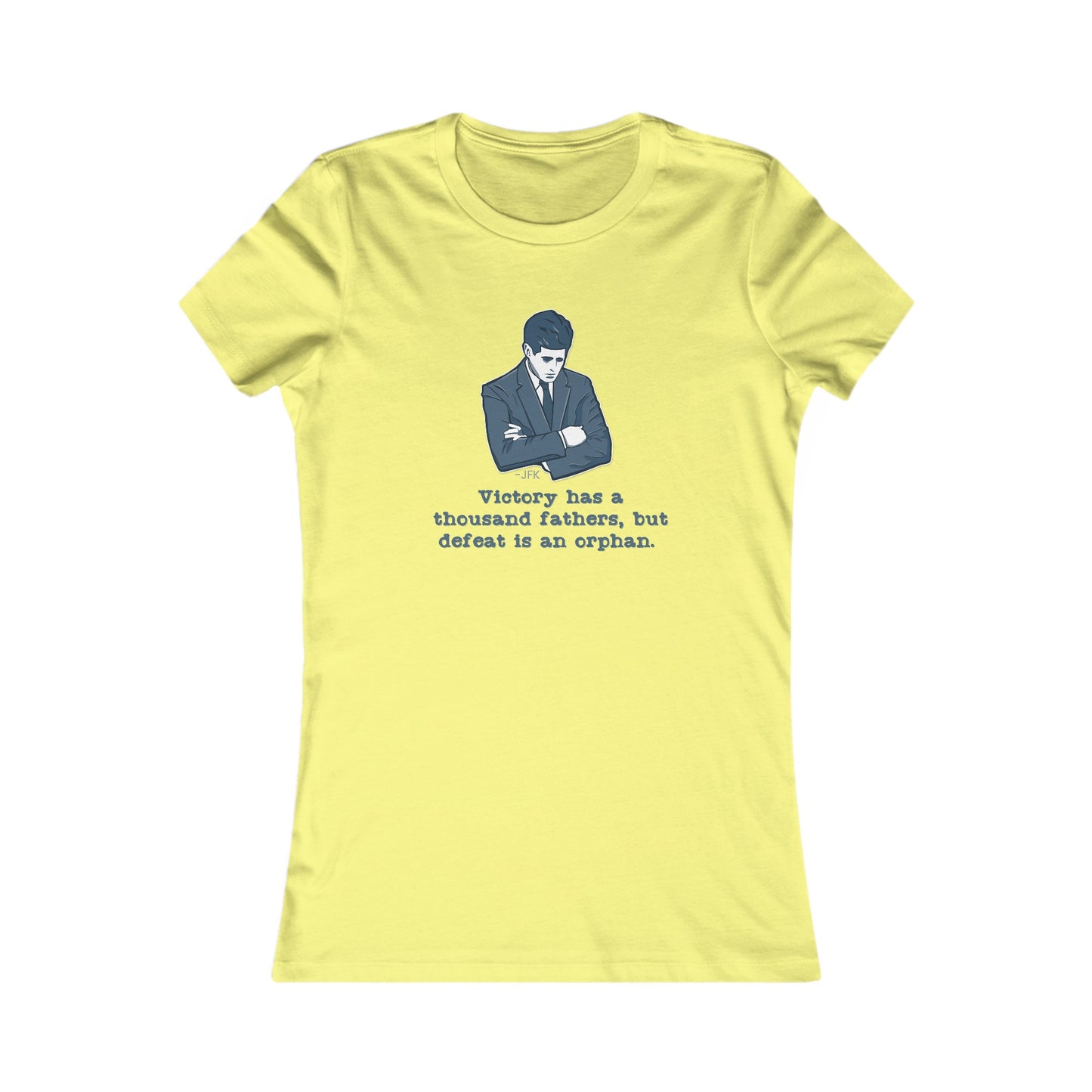 JFK Thousand Fathers Women's Fitted Tshirt (IW Blues Logo) - Sweet Baby Jeez Teez