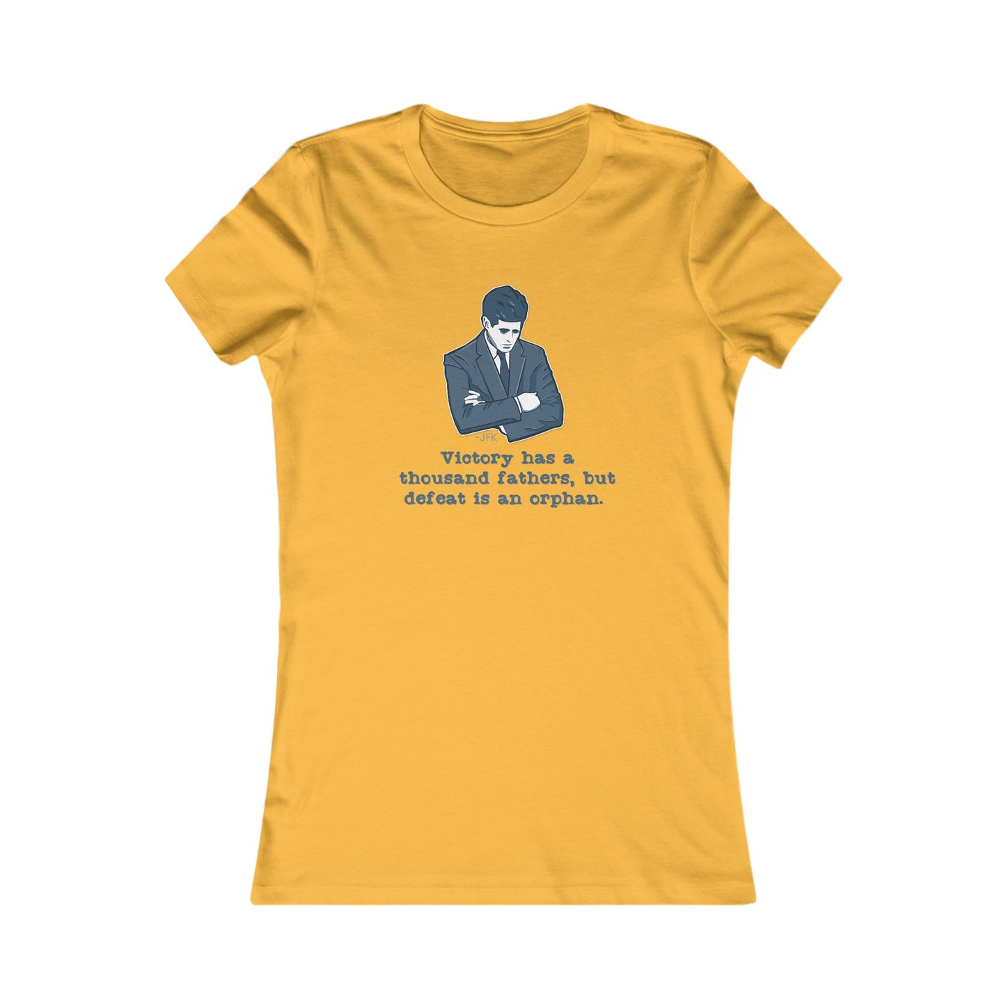 JFK Thousand Fathers Women's Fitted Tshirt (IW Blues Logo) - Sweet Baby Jeez Teez