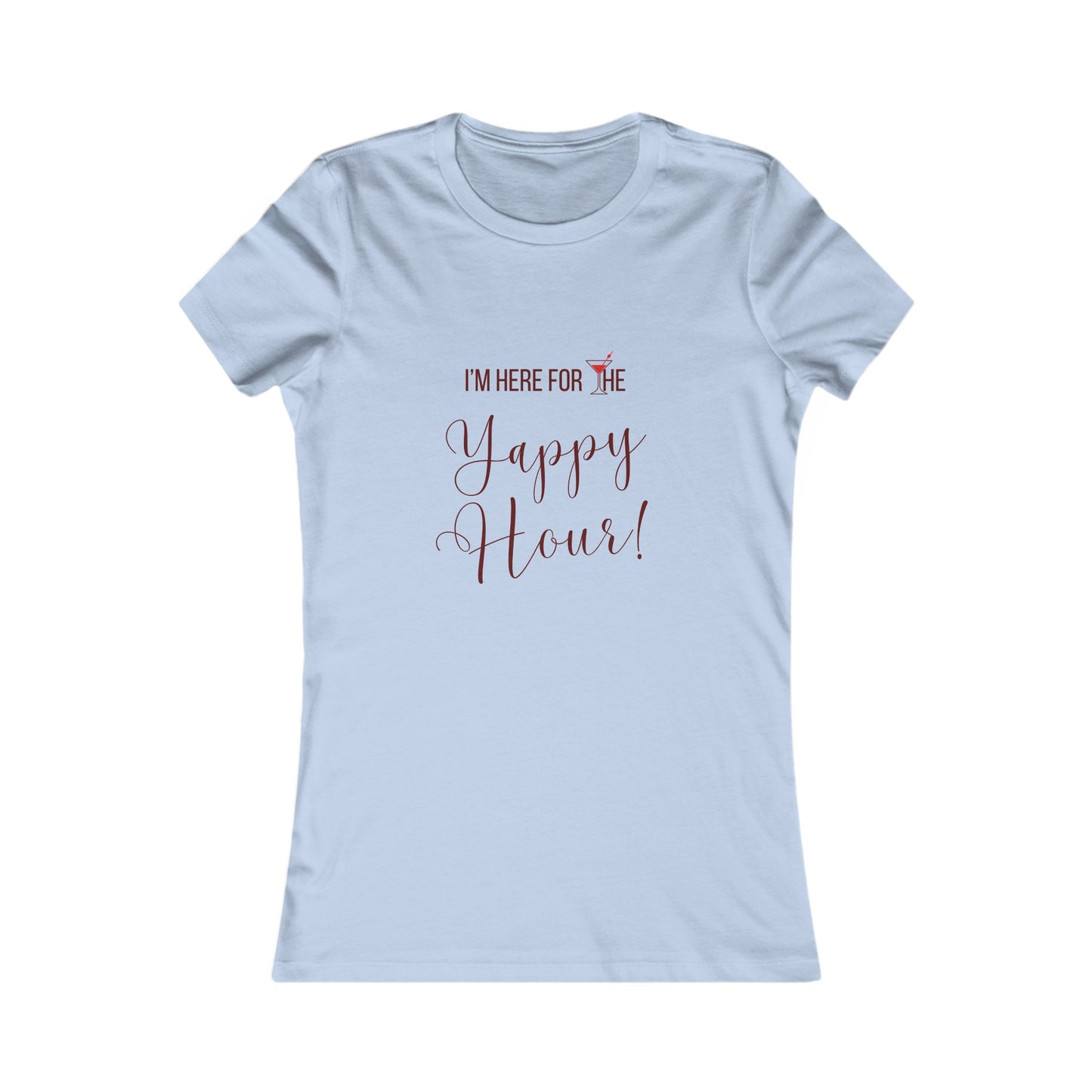 Yappy Hour Women's Fitted Tshirt (Burgundy & Red Logo)