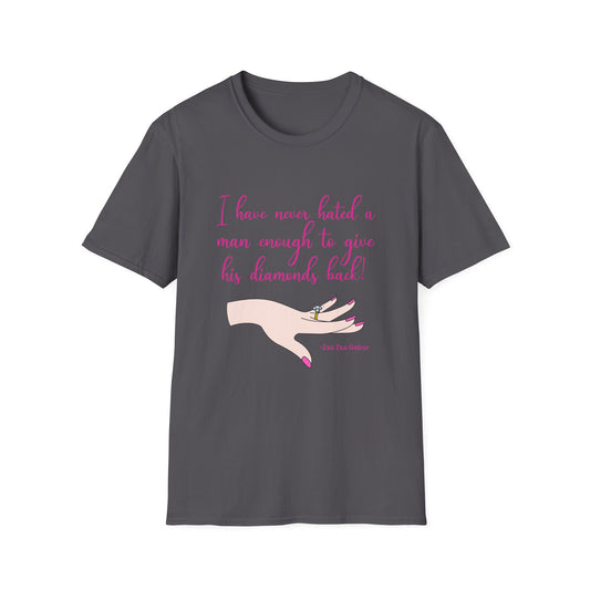 Gabor Diamonds Women's Relaxed/Plus Fit Tshirt (IW Pink Logo)