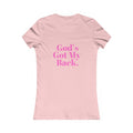 God's Got My Back Women's Fitted Tshirt (Hot Pink Back Logo) - Sweet Baby Jeez Teez