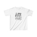 I Am Proof Kid's Unisex Tshirt (Black Logo)