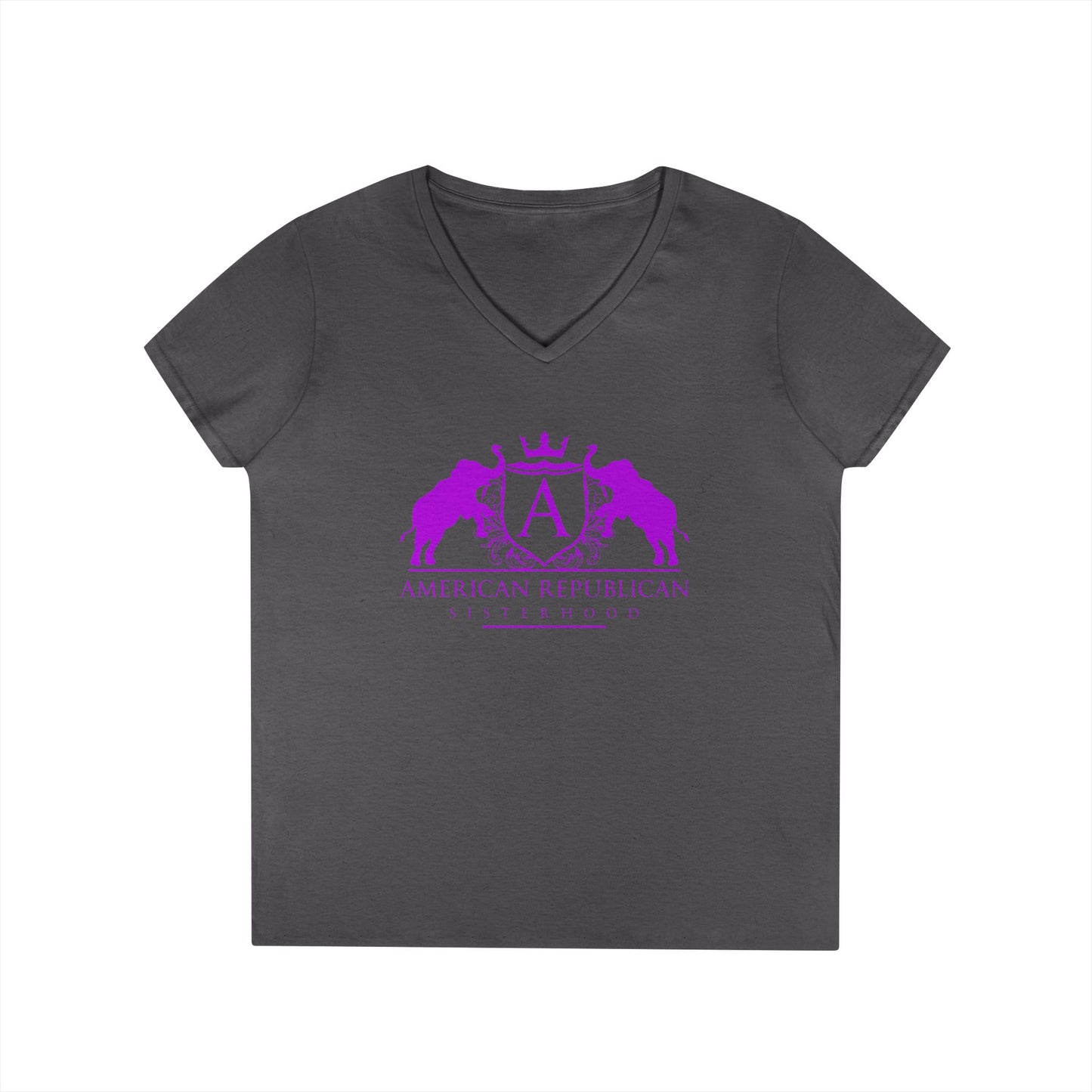 ARS Logo Women's  V-Neck T-Shirt (ARS - Hot Pink Logo)