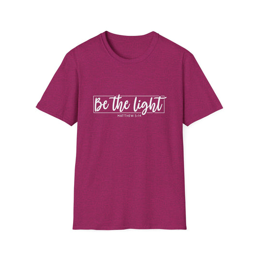 Be the Light Womens Relaxed/Plus Tshirt (White Logo)