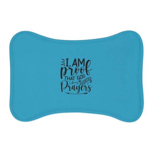 I Am Proof Turquoise Pet Feeding Mats