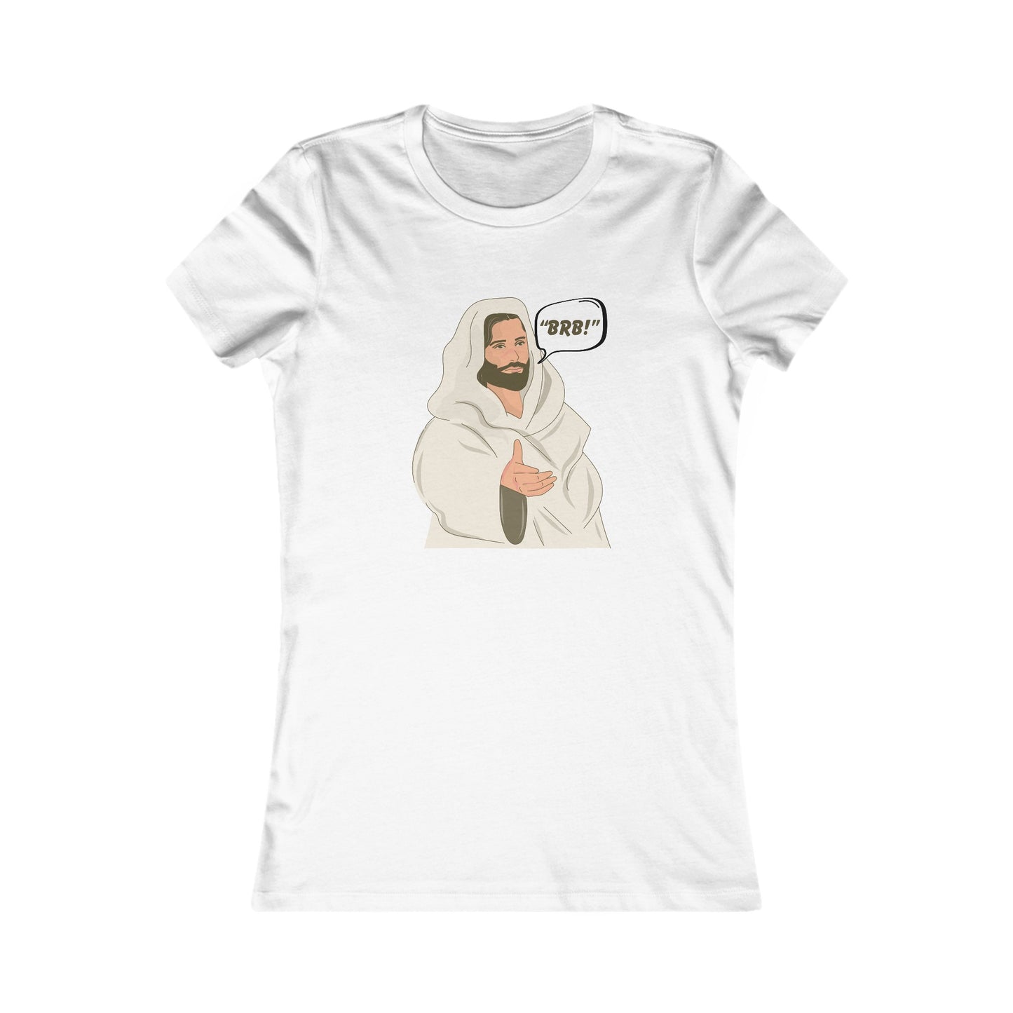 "BRB" Be Right Back Women's Fitted Tshirt (Cartoon Logo) - Sweet Baby Jeez Teez