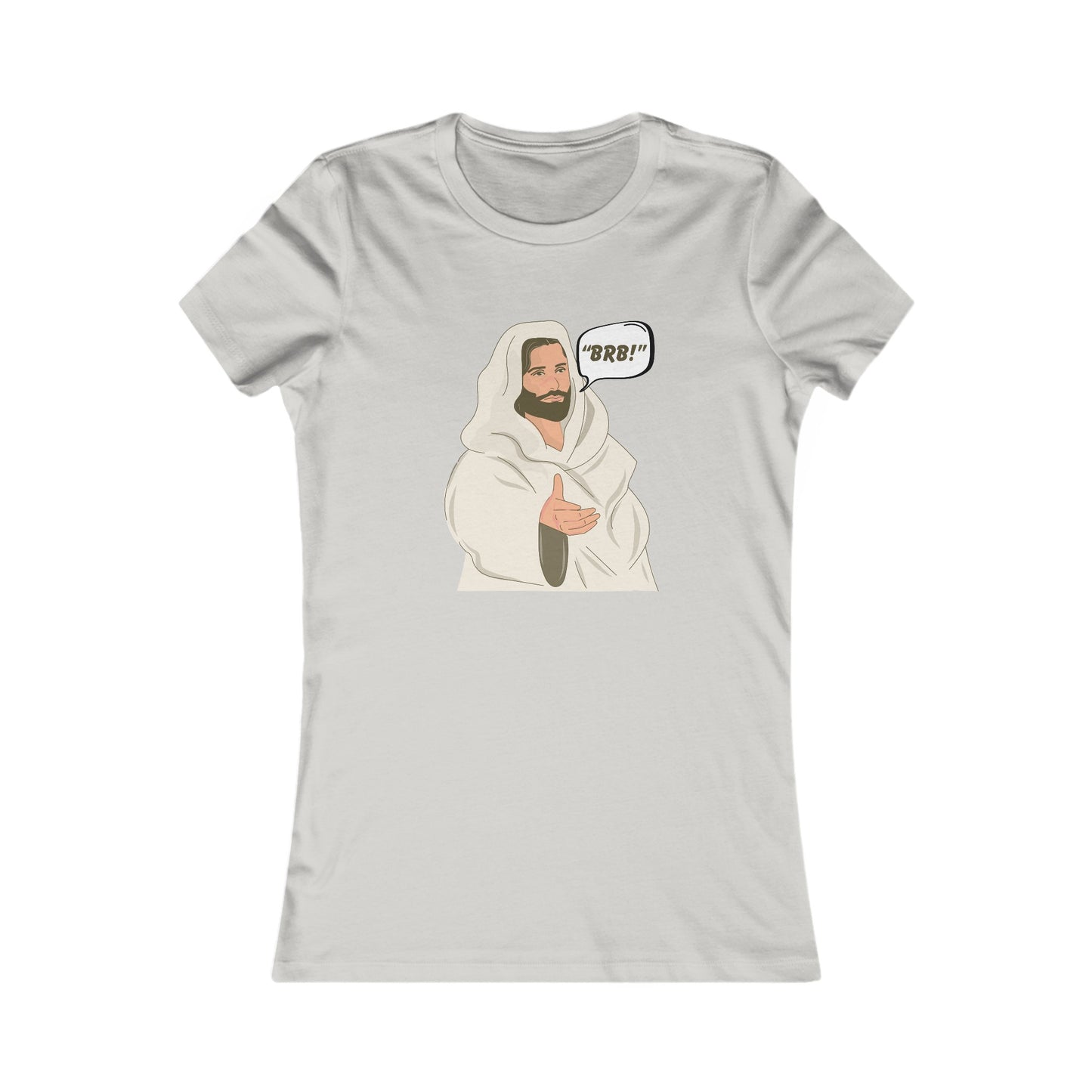 "BRB" Be Right Back Women's Fitted Tshirt (Cartoon Logo) - Sweet Baby Jeez Teez