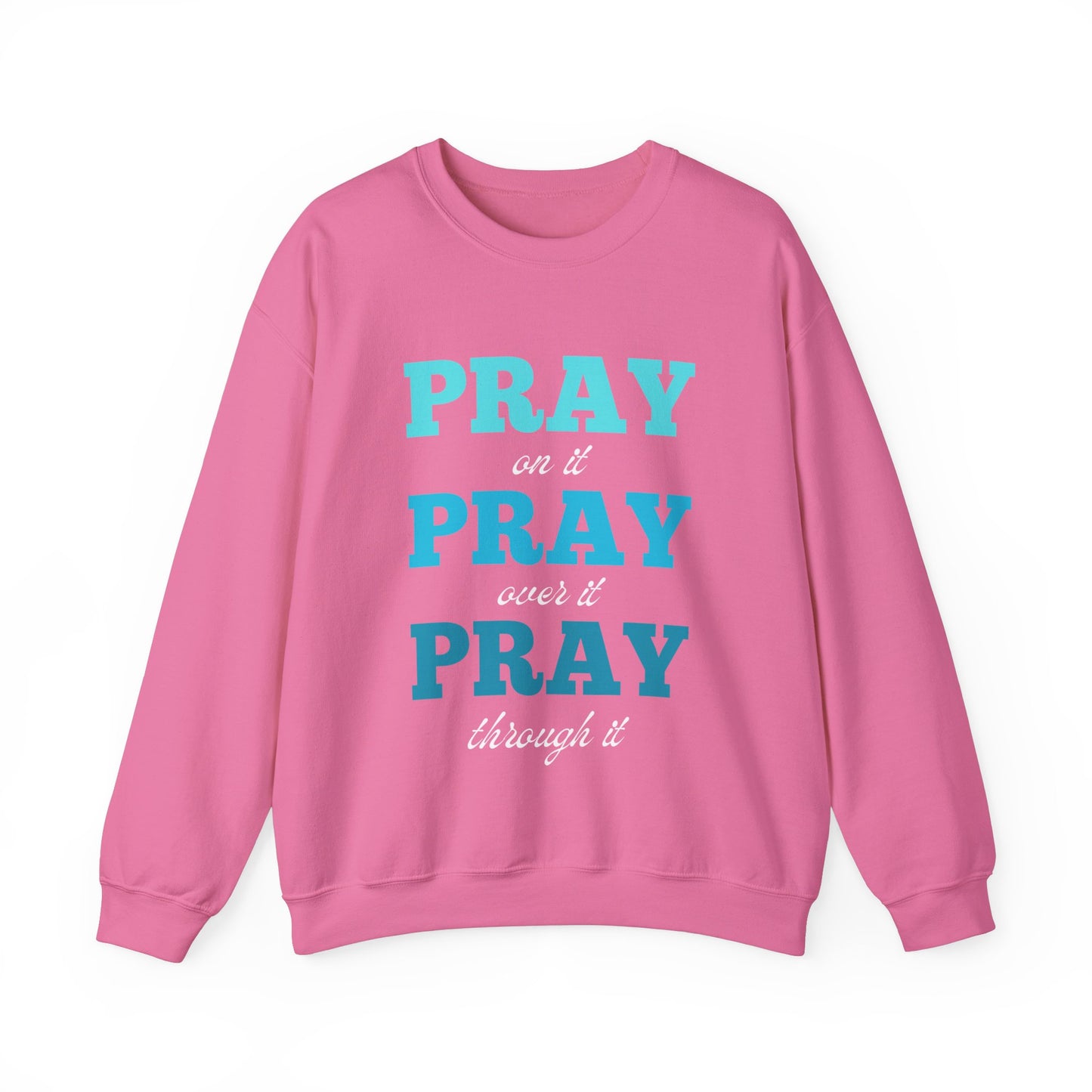 Pray On It Women's Relaxed Sweatshirt (Teals Logo) - Sweet Baby Jeez Teez