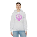 Mountains Women's Relaxed Hoodie (Hot Pink Logo) - Sweet Baby Jeez Teez