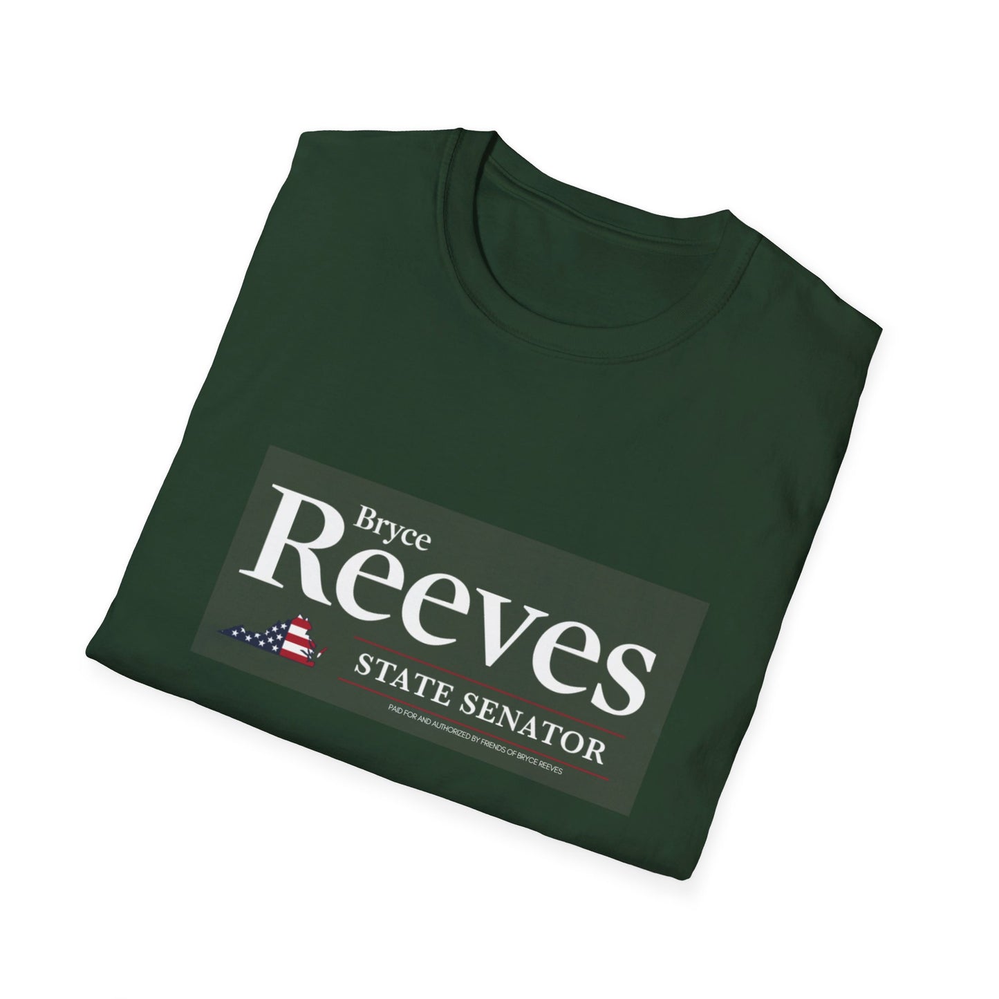 Senator Bryce Reeves Men's Tshirt (Army Green Logo) - Sweet Baby Jeez Teez