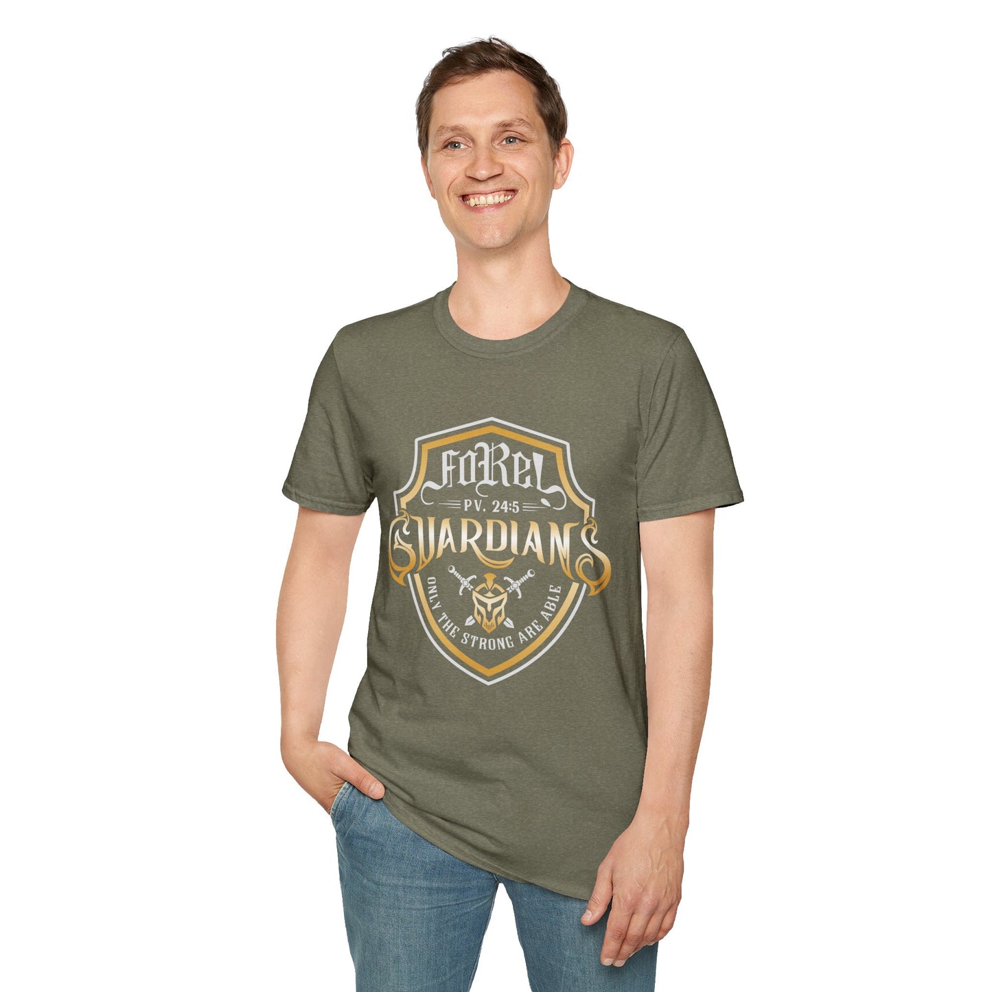 FoRe! Guardians Unisex Tshirt (White and Gold Logo)