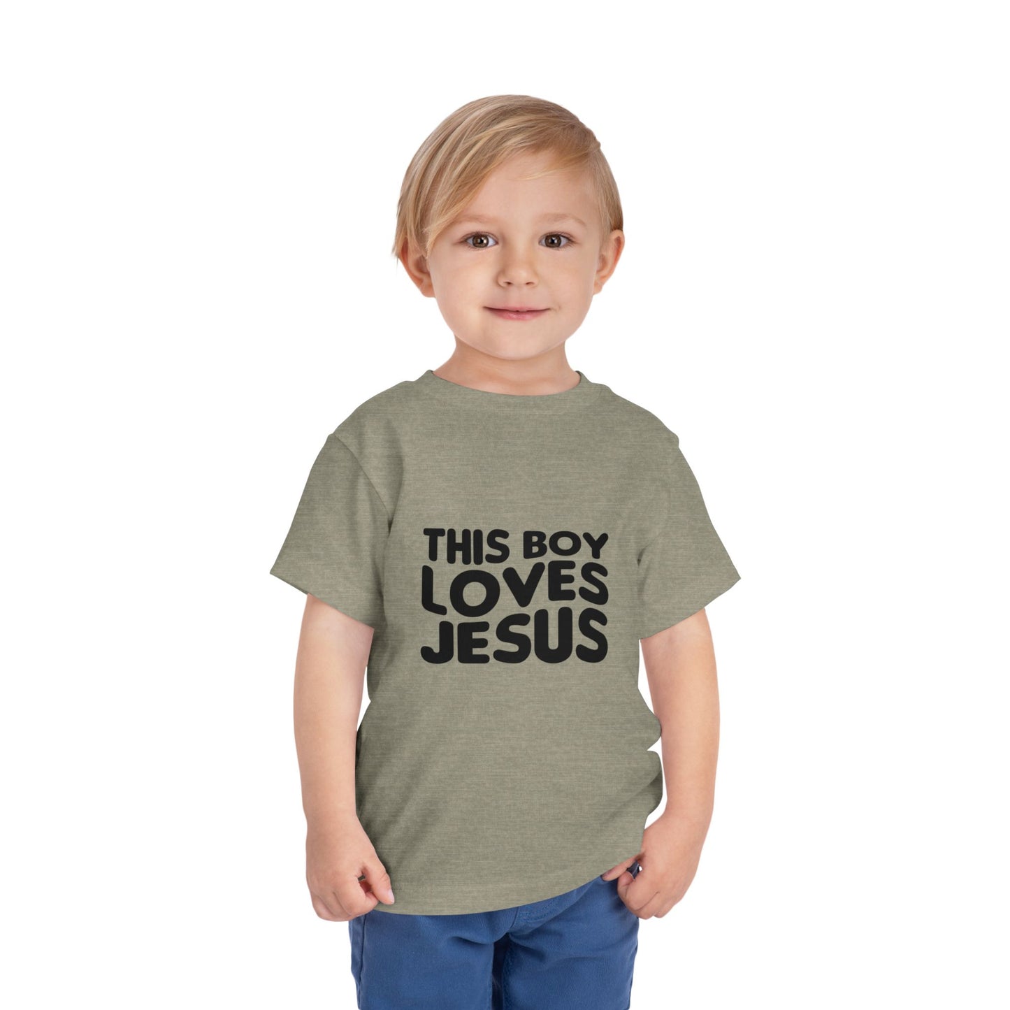 This Boy Loves Jesus Toddler Tshirt