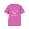 Pretty Girls Women's Relaxed/Plus Tshirt (White/Red Logo) - Sweet Baby Jeez Teez